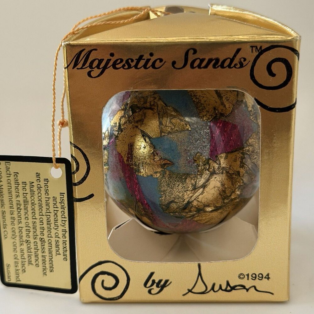1994 Majestic Sands Susan Furini Handmade Christmas Ornament One of a Kind 3”